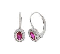 Ohrhänger Silber 925 Rubin und Zirkonia JL10-06-2520 JuwelmaLux