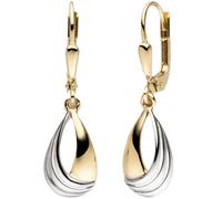 Ohrhänger Tropfen 333 Gold Gelbgold bicolor Ohrringe