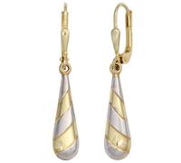 Ohrhänger Tropfen 333 Gold Gelbgold bicolor Ohrringe Boutons Goldohrringe