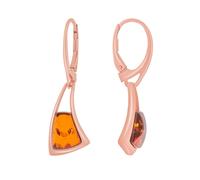 Ohrhänger vergoldet aus 925 Silber mit Bernstein