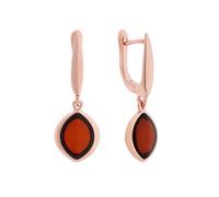 Ohrhänger vergoldet aus 925 Silber mit Kirschbernstein