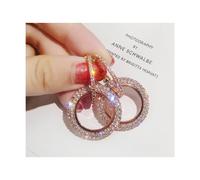 Ohringer Kristall Creolen in Gold und Rosegold Farbe - Rose Gold