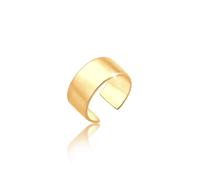 Ohrklemme ELLI "Ohrringe Basic Single Earcuff Trend Breit 925 Silber" Gr. 8, gold, Ohrringe, Damen, 8, ohne Stein, Silber 925 (Sterlingsilber) (85953003-8) gold