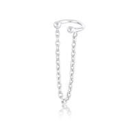 Ohrklemme ELLI "Ohrringe Earcuff Klemme Kettchen 925 Silber" Gr. 26, silber, Ohrringe, Damen, 26, ohne Stein, Silber 925 (Sterlingsilber) (13825565-26) silber