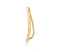 Ohrklemme ELLI "Ohrringe Single Earclimber Ohrklemme Gehämmert 925 Silber" Gr. 24, gold, Ohrringe, Damen, 24, ohne Stein, Silber 925 (Sterlingsilber) (66921721-24) gold