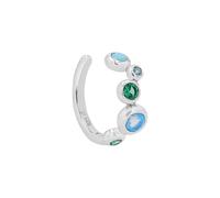 Ohrklemme S.OLIVER "Earcuff", silberfarben, blau, grün, türkis, blau, grün, türkis, Ohrringe, Damen, Silber 925 (Sterlingsilber), Ohrklemme, mit Zirkonia (synth.) (43832535-0)
