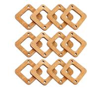 Ohrring Ausschnitte 50stücke für Selbstgemacht Schmuck, Weihnachten Party | Holz, 2,2x2,2x0,2cm, Glatt mit Feinen Ausschnitten, für Jump Rings, Beads, Schnelle Earring Builds