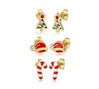 Elli Ohrringe Christmas 3er Set Swarovski® Kristalle 925 Silber Home & Lifestyle Ohrring Produkte (1.0 st)