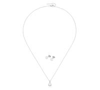 Ohrring und Ketten Set FIRETTI "Multipack Schmuck Geschenk Silber 925 Perlenhalskette Perlenohrstecker", silberfarben, weiß, Schmuck_Sets, Damen, Perlen, Silber 925 (Sterlingsilber), glänzend, mit Süß