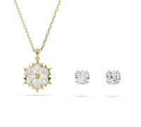 Ohrring und Ketten Set SWAROVSKI "Multipack Schmuck Geschenk MAGIC", gold (gelbgoldfarben, kristallweiß, kristallweiß), Schmuck_Sets, Damen, Metall, mit Swarovski Kristall (63474457-0) gelbgoldfarben,
