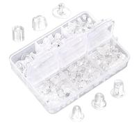 Ohrring Verschluss Silikon, 600 Stück Ohrring Stopper Durchsichtige Kunststoff Ohrring Träger Gummi Ohrringe Rücken Stopper Sicherheits Ohrring Ersatz für DIY Ohrringe