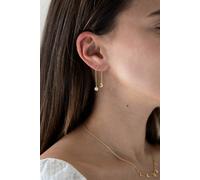 Ohrringe 925 Silber vergoldet Anhänger Mondphasen Zirkonia 41185098530910