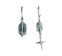 Ohrringe Asymmetrisch Silber,Asymmetrische Silberohrringe Für Frauen, 925Er Silbernadel, Personalisierte Ohrhänger, Asymmetrische Damenohrringe, Betont Das Gesicht, Geburtstagsgeschenke Für Sie