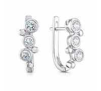 Ohrringe aus 925 Silber mit farblosen Zirkonia SOKOLOV Jewelry