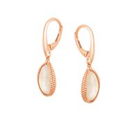 Ohrringe aus 925 Silber, rosévergoldet mit rose Quarz