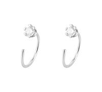 Ohrringe Damen Ohrstecker mit Zirkonia Ohrringe Geschenk Ohr Nagelbett Vermeiden Sie es, meine Ohren zu pflücken Ohrringe Temperament Super Flash Schneeflocke Ohrringe Silber (Silver #1, One Size)