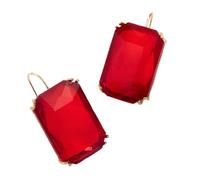 Ohrringe Damen Ohrstecker Ohrhänger Modische 925 Geschenk Für Frauen Freundin Mädchen Ohrringe Für Damen, Tropfen-Quadrat-Ohrringe, Rot