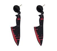 Ohrringe Edelstahl Schwarz Halloween Lustige Alternative Kreative Persönlichkeit Ohrringe Persönlichkeit Mode Acryl Druck Ohrstecker Creolen Perlen Ohrringe Silber 925