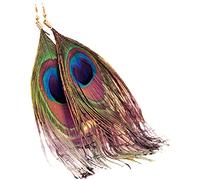 Ohrringe ethnische Pfauenfeder baumeln Design Frauen baumeln Ohrringe für Frauen Teenager Mädchen Geburtstag Weihnachten Freunde Geschenk