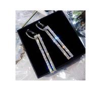 Ohrringe, Hängeohrringe in glänzender Optik - Silber