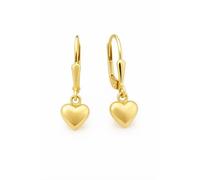 Ohrringe Herz 6mm plastisch 333 Gold Ohrhänger Hänger Kinderohrringe Gelbgold