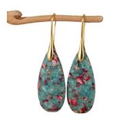 Ohrringe in Tropfenform mit Stein-Details, 5 cm, eleganter Tropfen-Schmuck aus Kupferlegierung, Schmuck für empfindliche Ohren, Tag zu Nacht, Zubehör, Abendparty, Ohrringe, Einheitsgröße, Wie