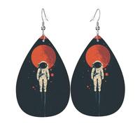 Ohrringe in Tropfenform mit Weltraumforschung, modische Ohrringe geeignet für Arbeit, Dating, Urlaub