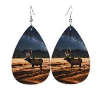 Ohrringe mit Elchmuster in Tropfenform, modische Ohrringe geeignet für Arbeit, Dating, Urlaub