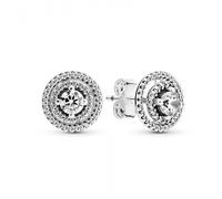 Pandora Timeless Ohrstecker 299411C01 Sparkling Double Halo Silber 925 Klare Zirkonia