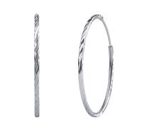 Ohrringe Silber 925 große Creolen Mina Durchmesser 40 mm