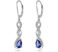 Ohrringe Silber 925 Hängend Damen Unendlichkeit Infinity Mit Zirkonia Kristall,schmuck Für Frauen