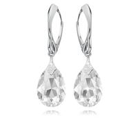 Ohrringe Silber 925 Hängend für Damen Ohrhänger Hängeohrringe mit Birne Kristallen Stein 12 Geburtsstein Schmuck für Sie Zirkonia Lange Ohrringe Mädchen Geschenk