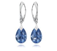 Ohrringe Silber 925 Hängend für Damen Ohrhänger Hängeohrringe mit Birne Kristallen Stein 12 Geburtsstein Schmuck für Sie Zirkonia Lange Ohrringe Mädchen Geschenk