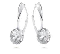 Ohrringe Silber 925 Hängend für Damen Ohrhänger Hängeohrringe mit Rund Xirius Kristallen Stein 12 Geburtsstein Schmuck für Sie Ohrringe Mädchen Geschenk Muttertag (01-Januar - Crystal)