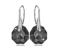 Ohrringe Silber 925 Hängend für Damen Ohrhänger Lange Ohrringe Hängend mit Kristallen Schmuck Mädchen Hängeohrringe für Sie Geschenk für eine Frau Handmade: Ohrringe (Silver Night)