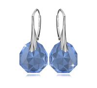 Ohrringe Silber 925 Hängend für Damen Ohrhänger Lange Ohrringe Hängend mit Kristallen Schmuck Mädchen Hängeohrringe für Sie Geschenk für eine Frau Handmade: Ohrringe (Sapphire)