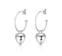 Ohrringe Silber 925 Hängend Herz Hängeohrringe Creolen Ohrhänger Schmuck für Damen Frauen