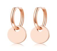 Ohrringe Silber 925 Ohrringe Silber Hängend für Damen Mädchen Herren, Creolen Silber 925 Rund Herz 14K Gold Huggie Creolen Rosegold Ohrhänger Geschenk