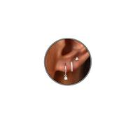Ohrringe Silber 925 Set, 3 Paar Ohrschmuck Piercing Set Hängend Creolen Klein Ohrstecker mit Zirkonia für Damen Frauen