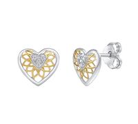 Ohrringe Silber vergoldet Leanne mit Zirkonia SILVEGO® Brilliance Zirconia