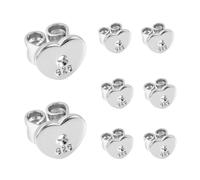 Ohrringverschlüsse Sterling Silber 925 Ohrstecker Verschlüsse, 8 Stück Herz Ohrring Stecker Pfosten Stop Hypoallergen Herz Ohrstopper Sicher Ersatz Flach Schmetterling Verschlüsse Schmuckherstellung