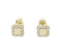 Ohrstecker 333 Gold Kleeblatt Zirkonia JL16-06-0798 JuwelmaLux