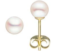 Jobo Damen Ohrstecker 585 Gold Gelbgold 2 Akoya Perlen 5 mm