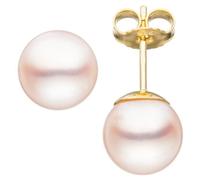 Jobo Damen Ohrstecker 585 Gold Gelbgold 2 Akoya Perlen 8,5 mm