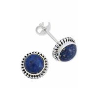 Ohrstecker 925 Silber Lapis Lazuli blauer Stein Edelstein Ohrringe echt Silber Damen Sterling Silber Stecker Geschenk(MOS-041-06)