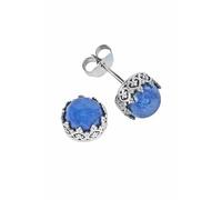 Ohrstecker 925 Silber Lapis Lazuli blauer Stein Edelstein Ohrringe echt Silber Damen Sterling Silber Stecker Geschenk (MOS-105-06)