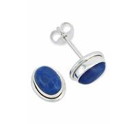 Ohrstecker 925 Silber Lapis Lazuli blauer Stein Edelstein Ohrringe echt Silber Damen Sterling Silber Stecker Geschenk(MOS-039-06)