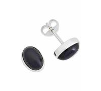 Ohrstecker 925 Silber Onyx schwarzer Stein Edelstein Ohrringe echt Silber Damen Sterling Silber Stecker Geschenk(MOS-040-03)