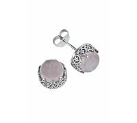 Ohrstecker 925 Silber Rosenquarz rosa Stein Edelstein Ohrringe echt Silber Damen Sterling Silber Stecker Geschenk (MOS-105-07)