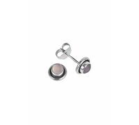 Ohrstecker 925 Silber Rosenquarz rosa Stein Edelstein Ohrringe echt Silber Damen Sterling Silber Stecker Geschenk (MOS-106-07)